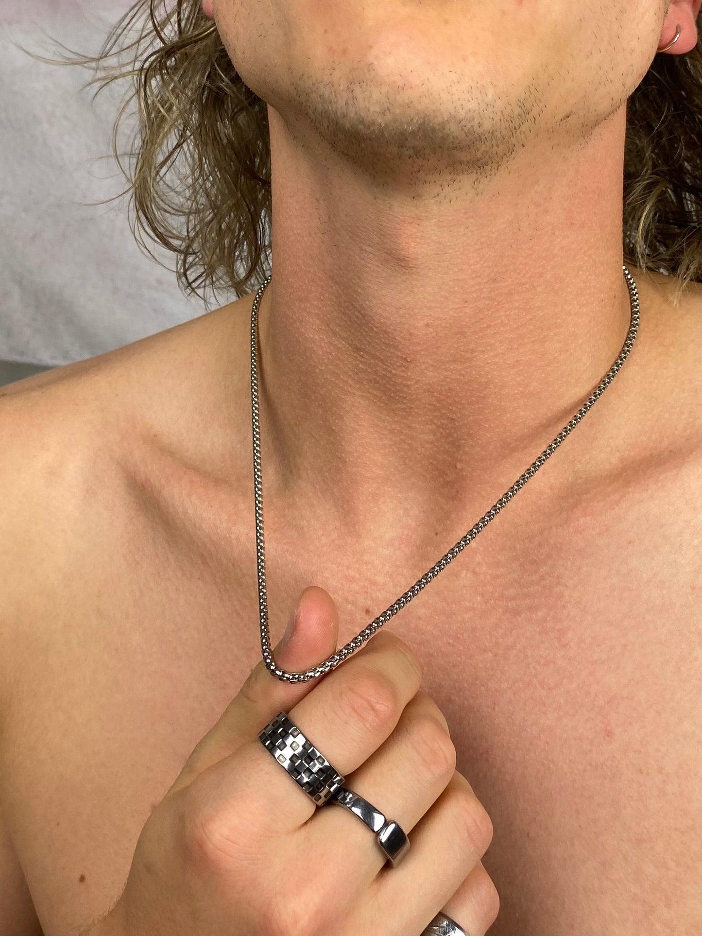 Burly Box Necklace - Stainless Steel