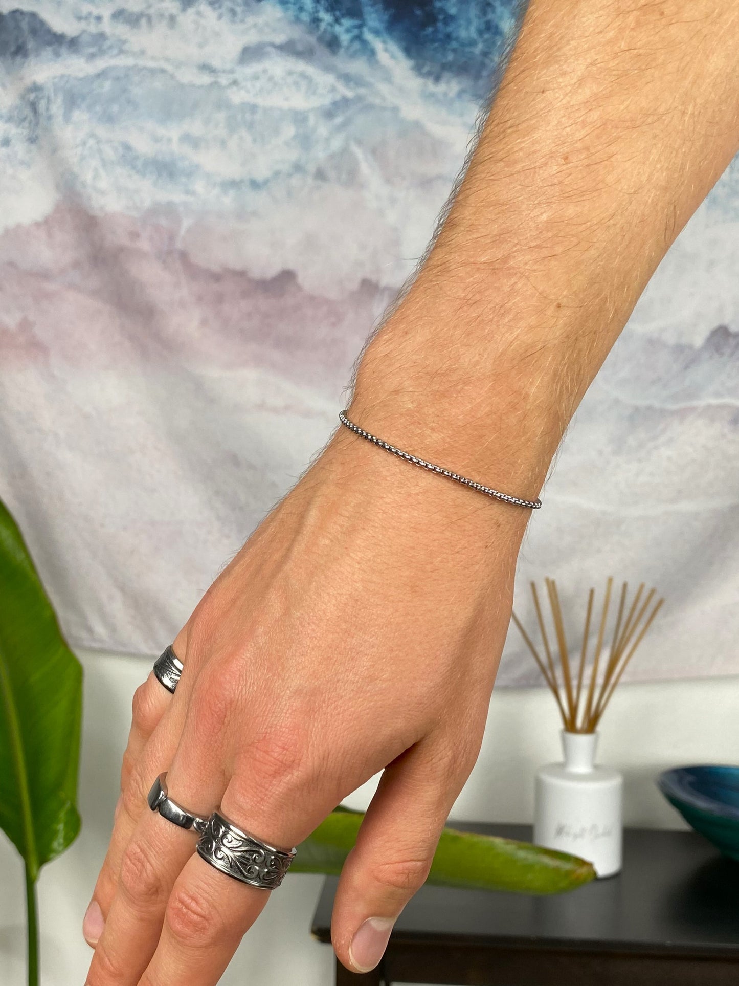 Slim Box Bracelet - Stainless Steel