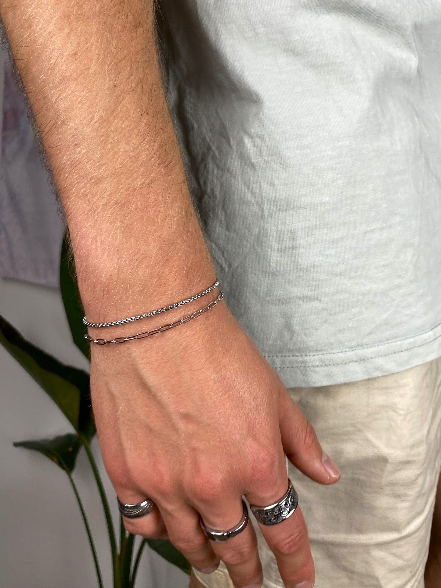 Slim Box Bracelet - Stainless Steel