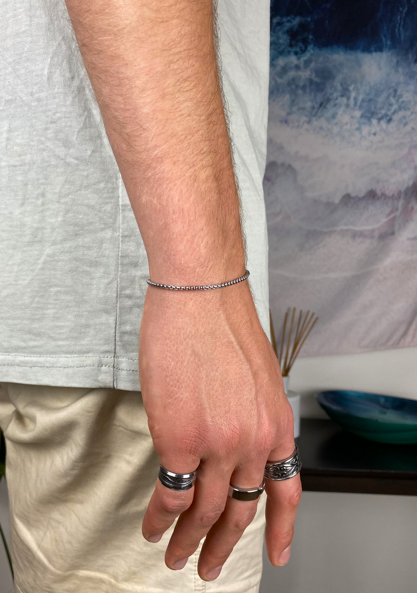 Slim Box Bracelet - Stainless Steel