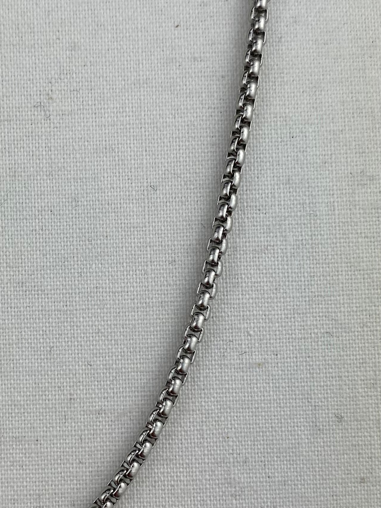 Slim Box Necklace - Stainless Steel