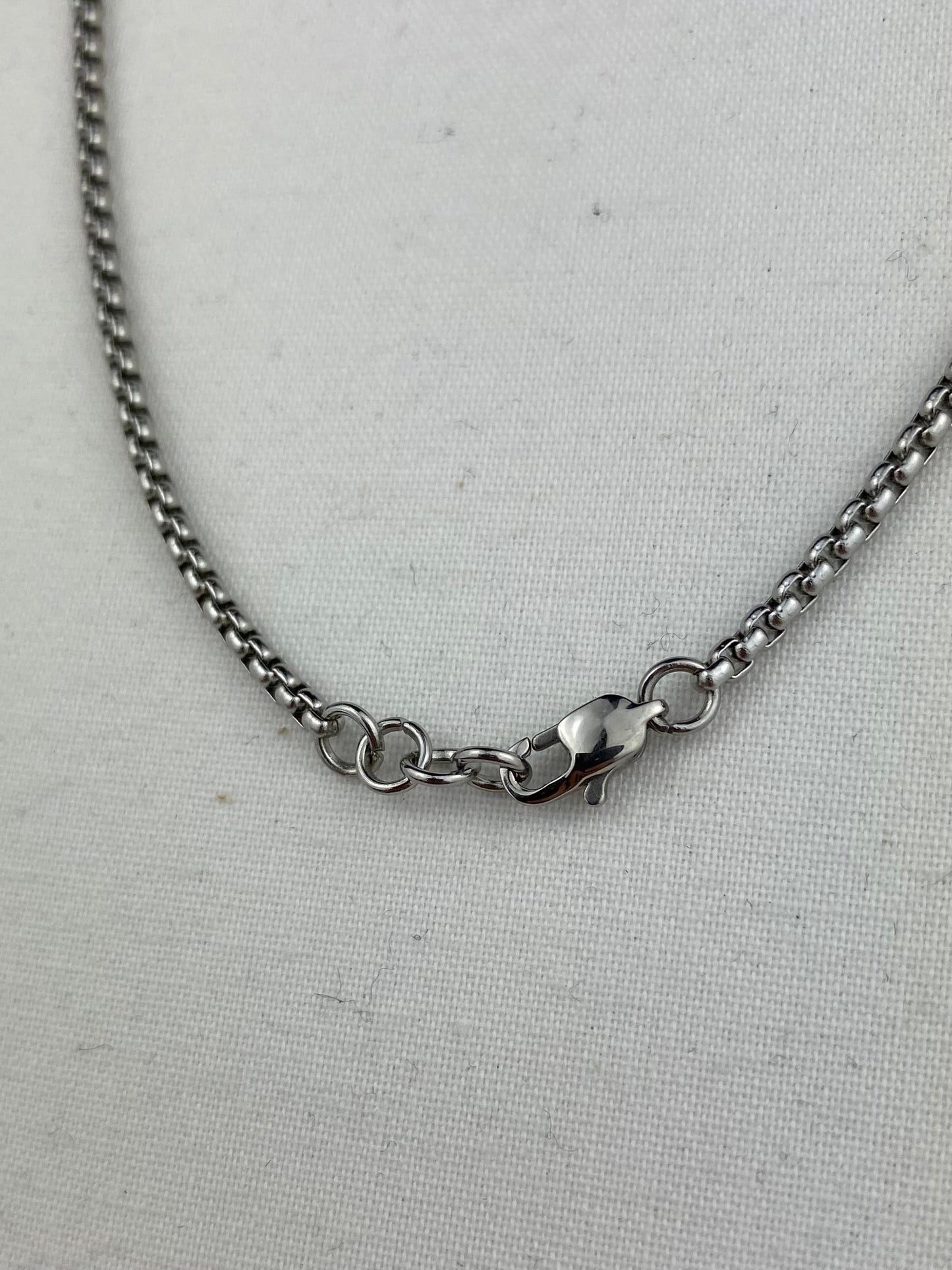 Slim Box Necklace - Stainless Steel