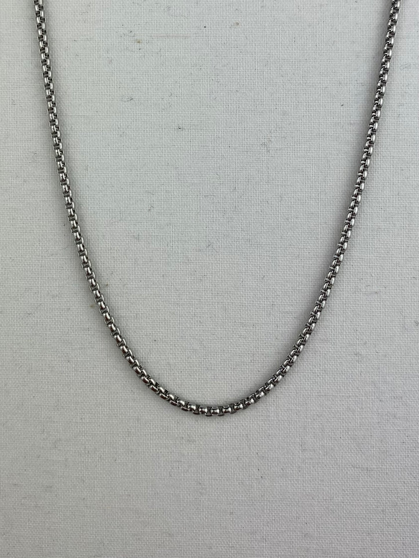 Slim Box Necklace - Stainless Steel